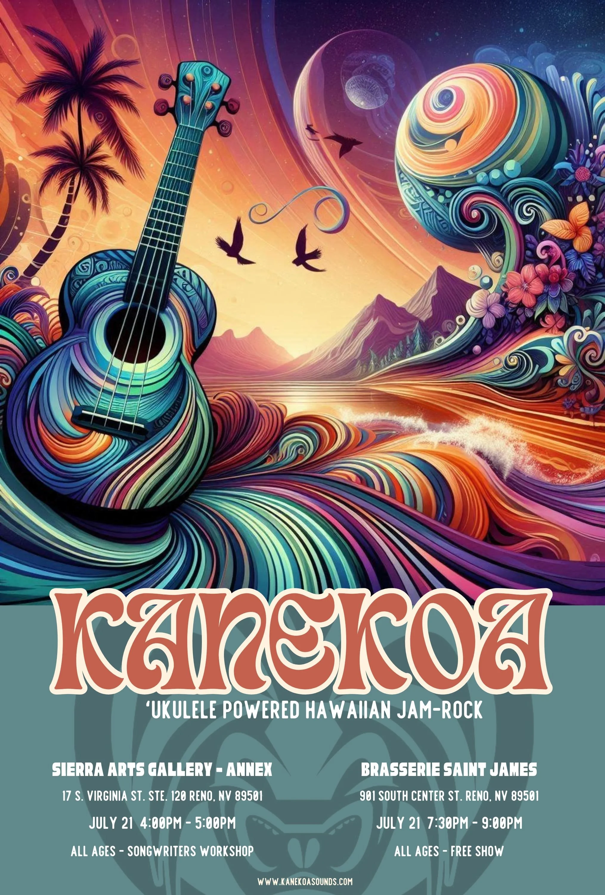Kanekoa Summer Tour 2025 Poster – Limited Edition (11x17”) — KANEKOA